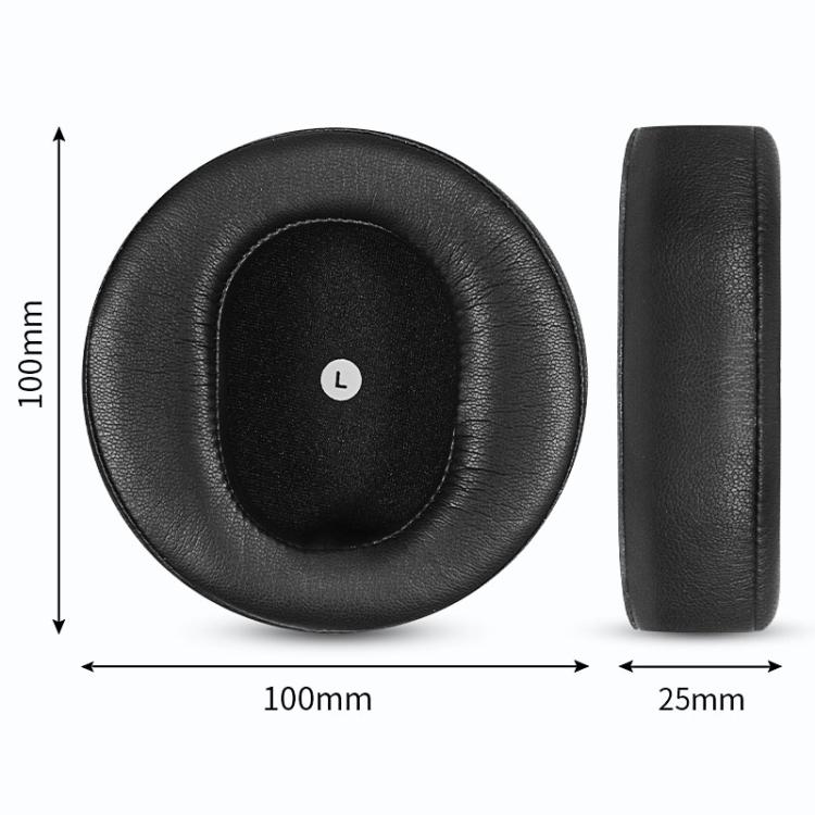 1 Pair Sponge Earmuffs Replacement Earpads For Audeze Maxwell, Model:Protein Leather - Black