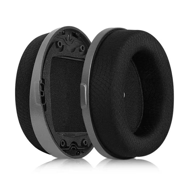1 Pair Sponge Earmuffs Replacement Earpads For Audeze Mobius, Model:Mesh Cloth with Clip - Black