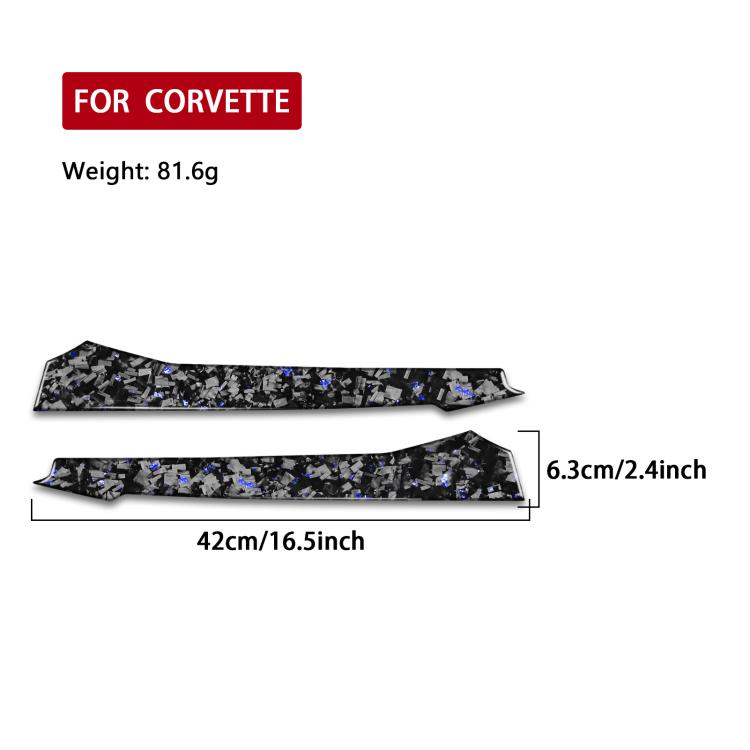2pcs/Set Forged Gold Foil Carbon Fiber Car Front Sides Air Vents Decorative Sticker for Chevrolet Corvette C8 2020-, Left and Right Driver