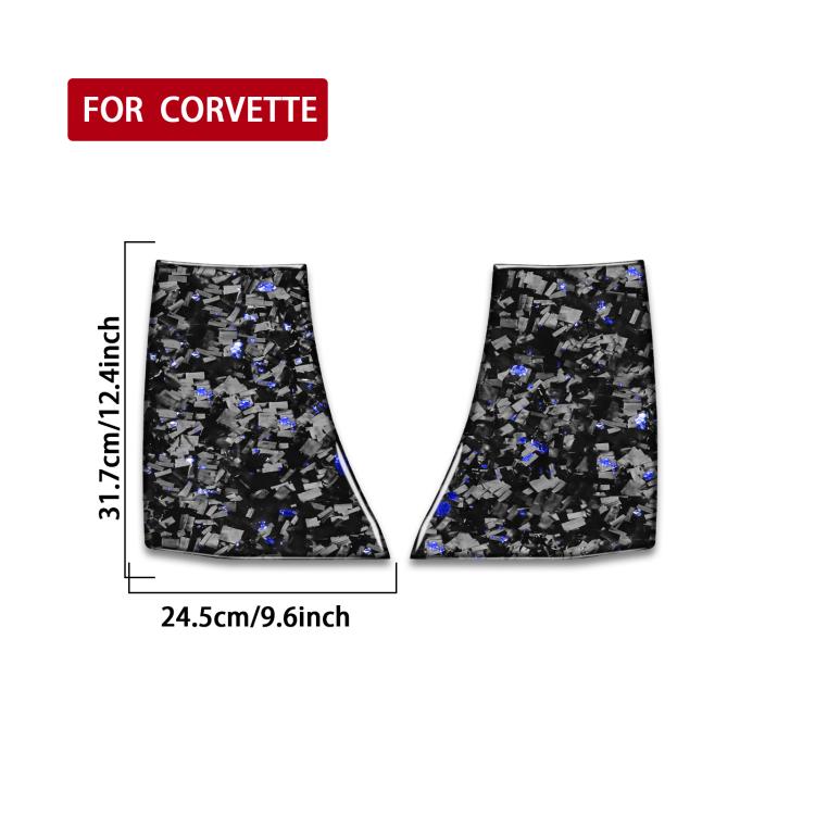 2pcs/Set Forged Gold Foil Carbon Fiber Car Body Exhaust Port Decorative Sticker for Chevrolet Corvette C8 2020-, Left and Right Driver