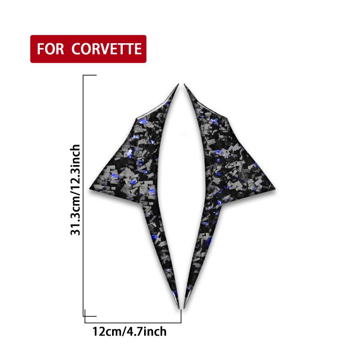 2pcs/Set Forged Gold Foil Carbon Fiber Car Inside Door Decorative Sticker for Chevrolet Corvette C8 2020-, Left and Right Driver