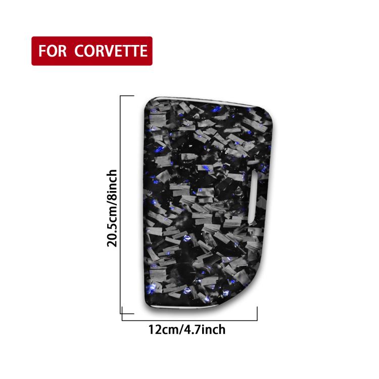 Forged Gold Foil Carbon Fiber Car Central Control Cup Cover Decorative Sticker for Chevrolet Corvette C8 2020-, Right Driver