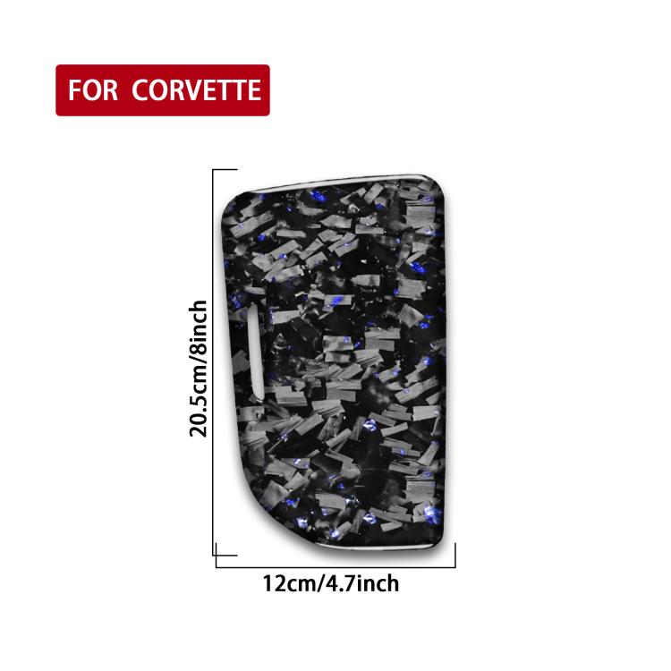 Forged Gold Foil Carbon Fiber Car Central Control Cup Cover Decorative Sticker for Chevrolet Corvette C8 2020-, Left Driver