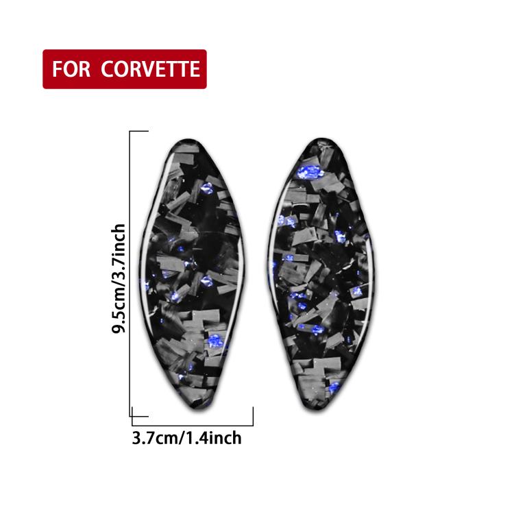 2pcs/Set Forged Gold Foil Carbon Fiber Car Inside Door Bowl Decorative Sticker for Chevrolet Corvette C8 2020-, Left and Right Driver
