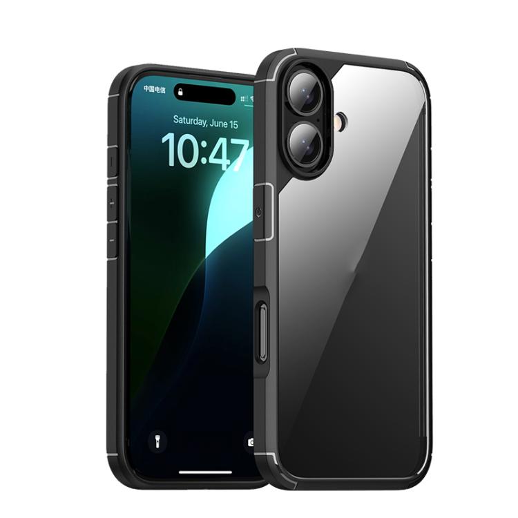 For iPhone 16 Plus iPAKY YJ Series Transparent PC+TPU Phone Case