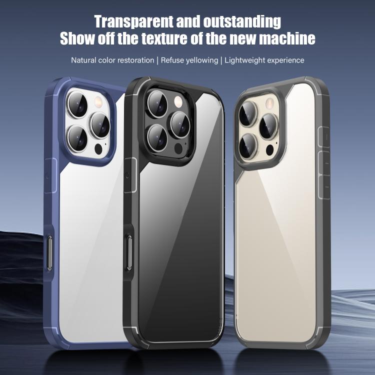 For iPhone 16 Pro Max iPAKY YJ Series Transparent PC+TPU Phone Case
