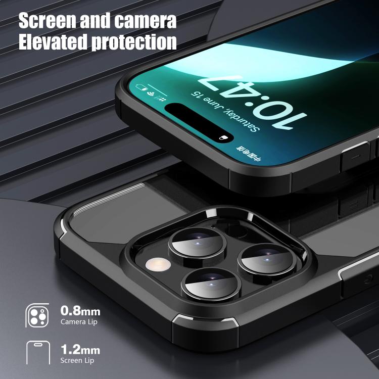 For iPhone 16 Pro Max iPAKY YJ Series Transparent PC+TPU Phone Case