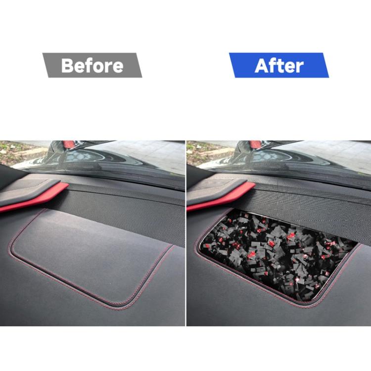 Forged Gold Foil Carbon Fiber Car Front Passenger Seat Panel Decorative Sticker for Chevrolet Corvette C8 2020-, Right Driver