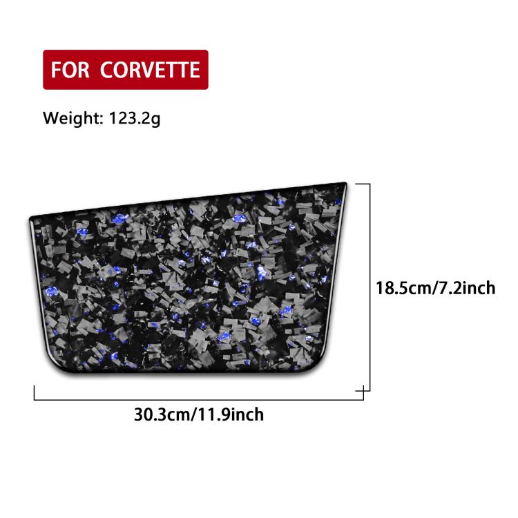 Forged Gold Foil Carbon Fiber Car Front Passenger Seat Panel Decorative Sticker for Chevrolet Corvette C8 2020-, Right Driver