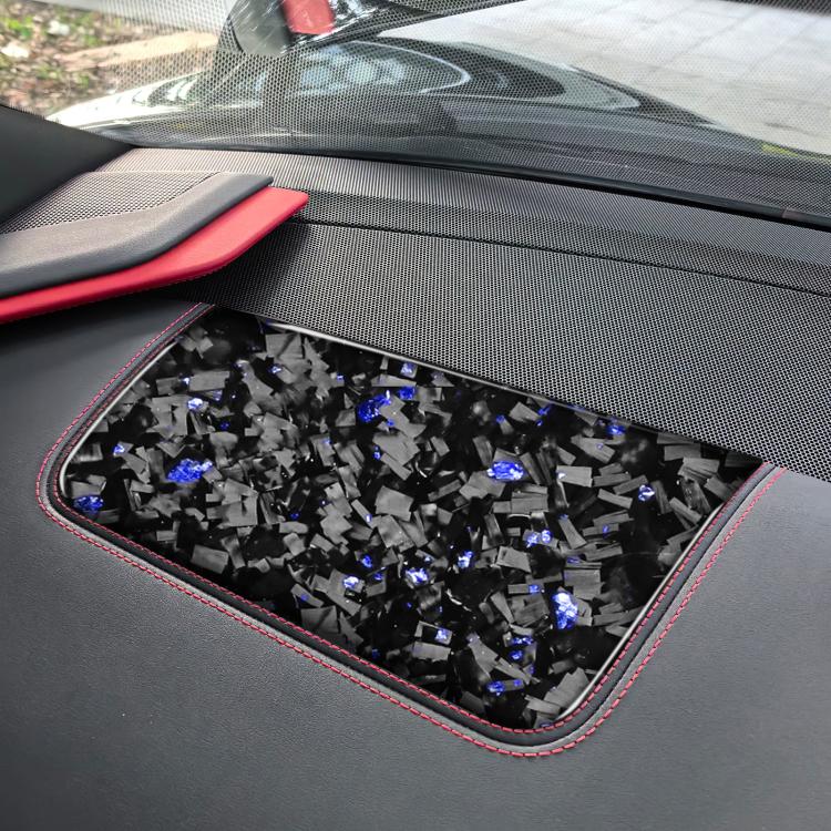 Forged Gold Foil Carbon Fiber Car Front Passenger Seat Panel Decorative Sticker for Chevrolet Corvette C8 2020-, Right Driver