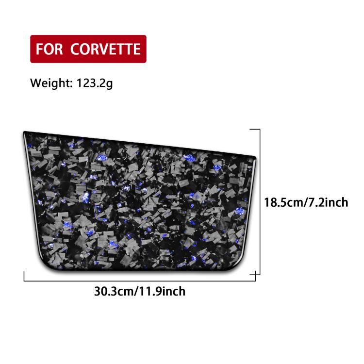 Forged Gold Foil Carbon Fiber Car Front Passenger Seat Panel Decorative Sticker for Chevrolet Corvette C8 2020-, Left Driver