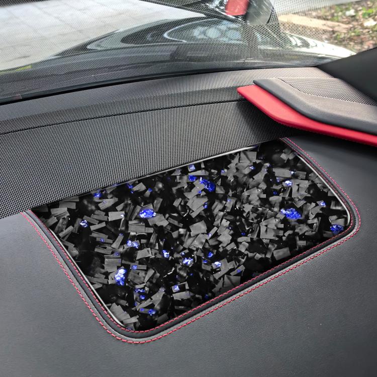 Forged Gold Foil Carbon Fiber Car Front Passenger Seat Panel Decorative Sticker for Chevrolet Corvette C8 2020-, Left Driver