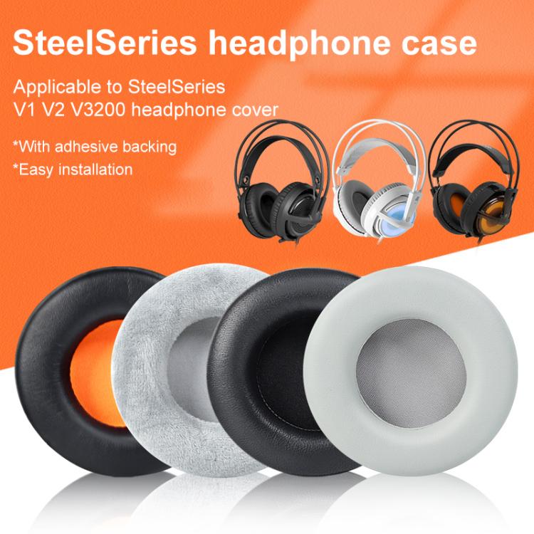 2pcs Self-adhesive Earpads For SteelSeries Siberia V1 / V2 / V3, Material:Lambskin