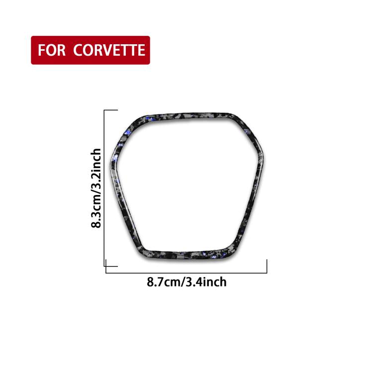 Forged Gold Foil Carbon Fiber Car Steering Wheel Frame Decorative Sticker for Chevrolet Corvette C8 2020-, Left and Right Driver