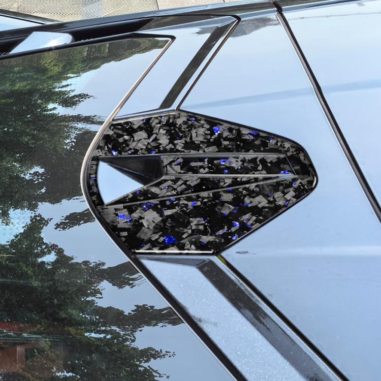 4pcs/Set Forged Gold Foil Carbon Fiber Car Rear Roof Camera Decorative Sticker for Chevrolet Corvette C8 2020-, Left and Right Driver