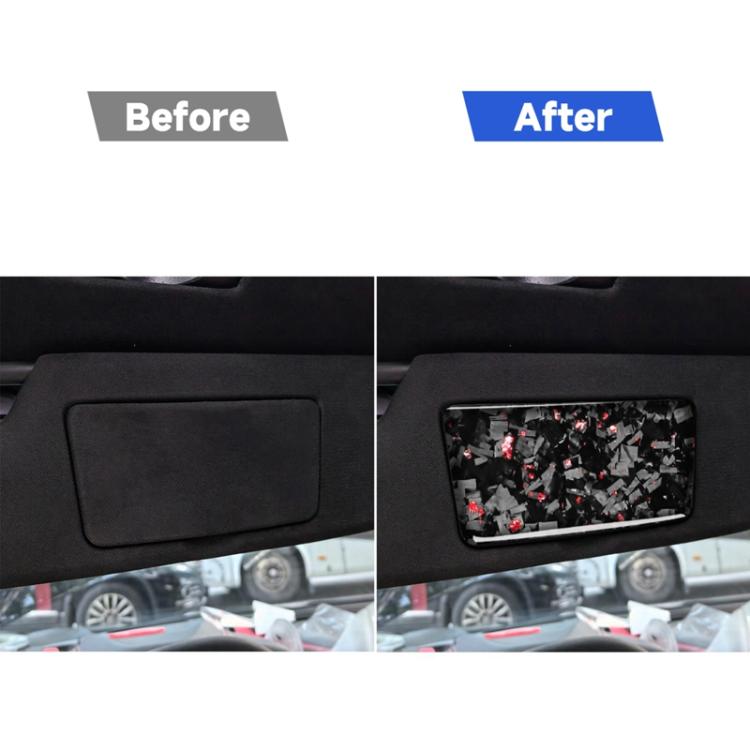 2pcs/Set Forged Gold Foil Carbon Fiber Car Makeup Mirror Panel Decorative Sticker for Chevrolet Corvette C8 2020-, Left and Right Driver