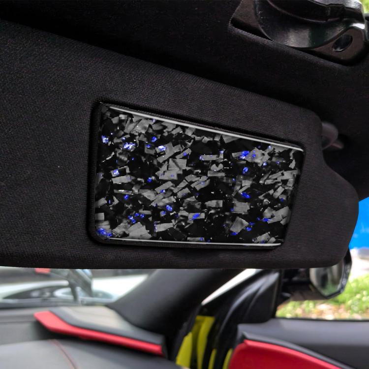 2pcs/Set Forged Gold Foil Carbon Fiber Car Makeup Mirror Panel Decorative Sticker for Chevrolet Corvette C8 2020-, Left and Right Driver