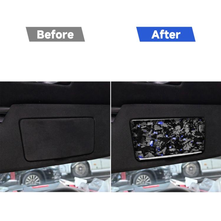 2pcs/Set Forged Gold Foil Carbon Fiber Car Makeup Mirror Panel Decorative Sticker for Chevrolet Corvette C8 2020-, Left and Right Driver