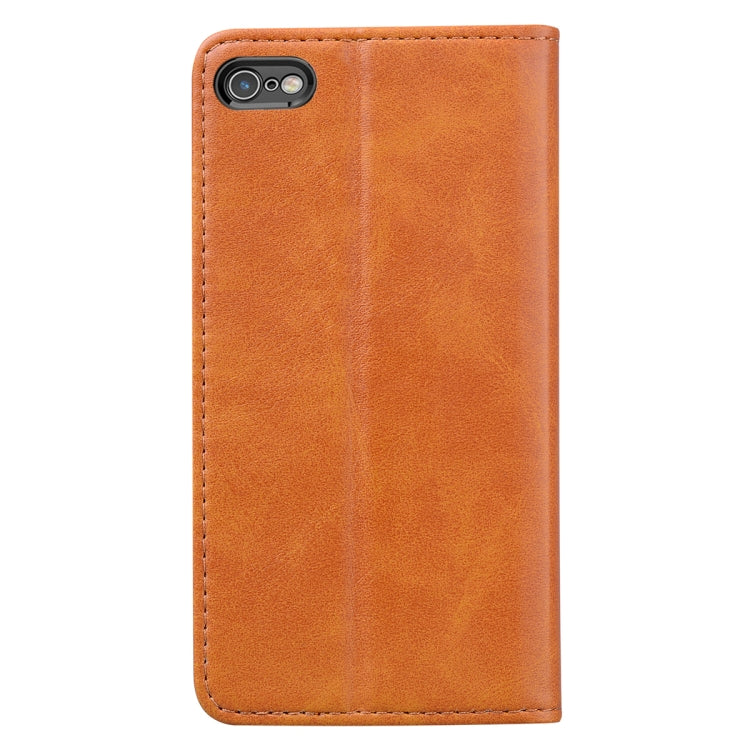 For iPhone 6 Plus Business Stitching Horizontal Flip Leather Case with Double Folding & Bracket & Card Slots & Photo Frame & Wallet