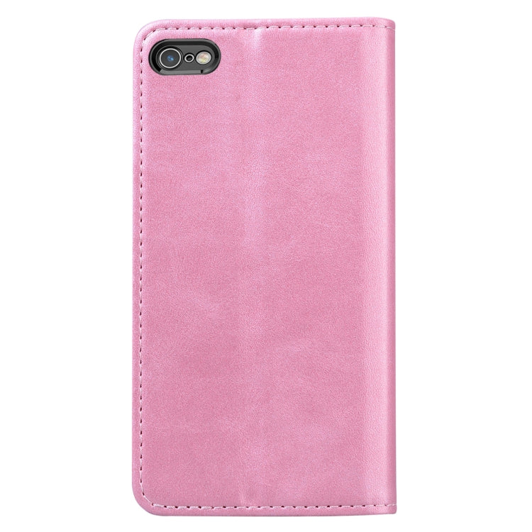 For iPhone 6 Plus Business Stitching Horizontal Flip Leather Case with Double Folding & Bracket & Card Slots & Photo Frame & Wallet
