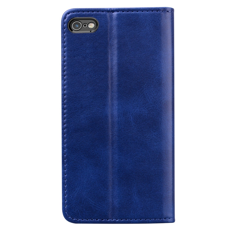 For iPhone 6s Plus Business Stitching Horizontal Flip Leather Case with Double Folding & Bracket & Card Slots & Photo Frame & Wallet