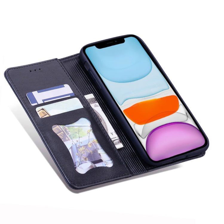 For iPhone 11 Pro Max Business Stitching Horizontal Flip Leather Case with Double Folding & Bracket & Card Slots & Photo Frame & Wallet