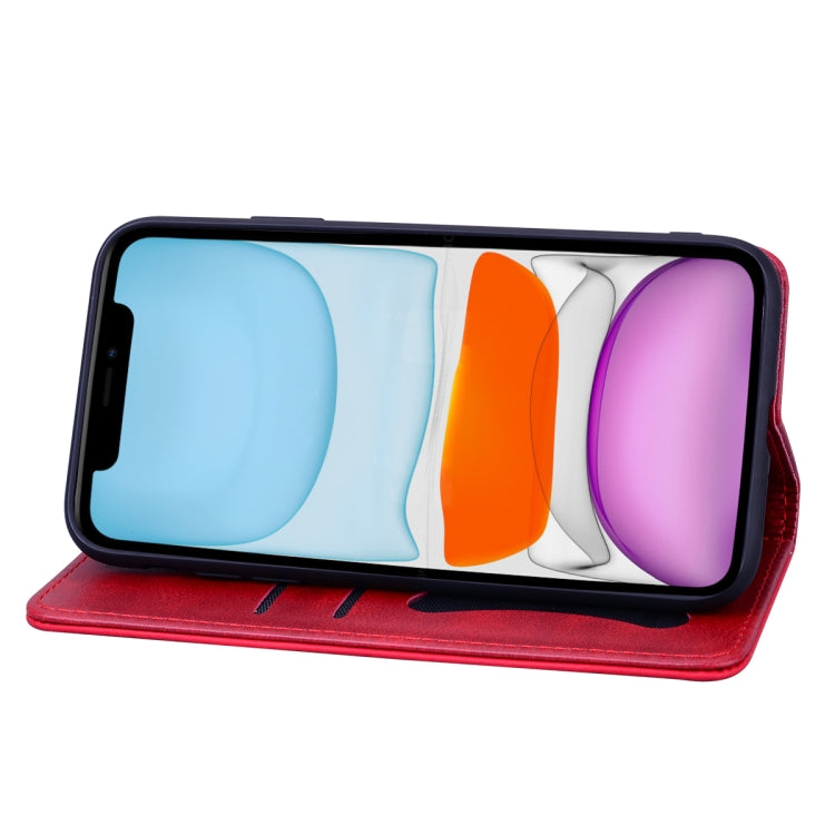 For iPhone 11 Pro Max Business Stitching Horizontal Flip Leather Case with Double Folding & Bracket & Card Slots & Photo Frame & Wallet