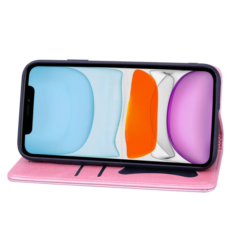 For iPhone 11 Pro Max Business Stitching Horizontal Flip Leather Case with Double Folding & Bracket & Card Slots & Photo Frame & Wallet