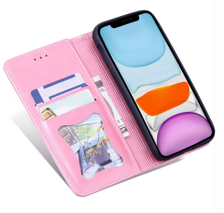 For iPhone 11 Pro Max Business Stitching Horizontal Flip Leather Case with Double Folding & Bracket & Card Slots & Photo Frame & Wallet