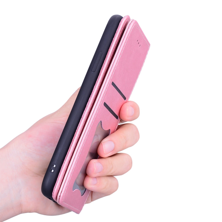 For iPhone 11 Pro Max Business Stitching Horizontal Flip Leather Case with Double Folding & Bracket & Card Slots & Photo Frame & Wallet
