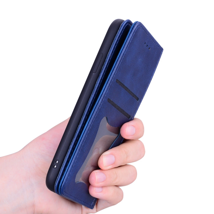 For iPhone 12 mini Business Stitching Horizontal Flip Leather Case with Double Folding & Bracket & Card Slots & Photo Frame & Wallet