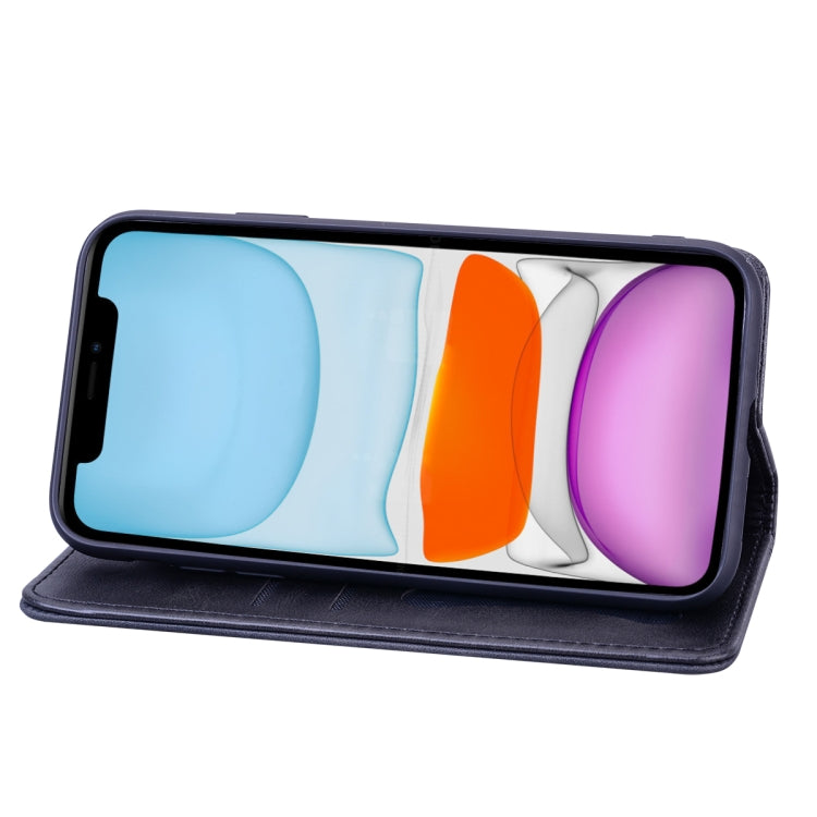 For iPhone 12 mini Business Stitching Horizontal Flip Leather Case with Double Folding & Bracket & Card Slots & Photo Frame & Wallet