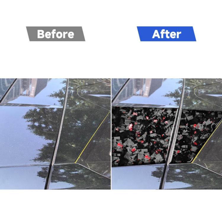 4pcs/Set Forged Gold Foil Carbon Fiber Car Roof Camera Sides Decorative Sticker for Chevrolet Corvette C8 2020-, Left and Right Driver