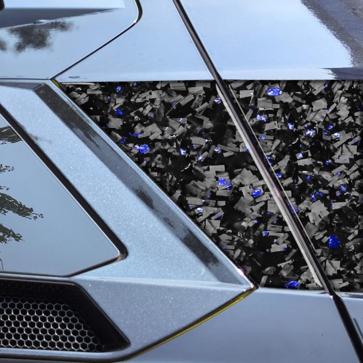 4pcs/Set Forged Gold Foil Carbon Fiber Car Roof Camera Sides Decorative Sticker for Chevrolet Corvette C8 2020-, Left and Right Driver