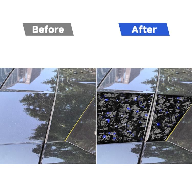 4pcs/Set Forged Gold Foil Carbon Fiber Car Roof Camera Sides Decorative Sticker for Chevrolet Corvette C8 2020-, Left and Right Driver
