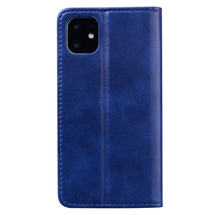 For iPhone 12 Pro Max Business Stitching Horizontal Flip Leather Case with Double Folding & Bracket & Card Slots & Photo Frame & Wallet
