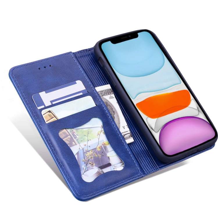 For iPhone 12 Pro Max Business Stitching Horizontal Flip Leather Case with Double Folding & Bracket & Card Slots & Photo Frame & Wallet
