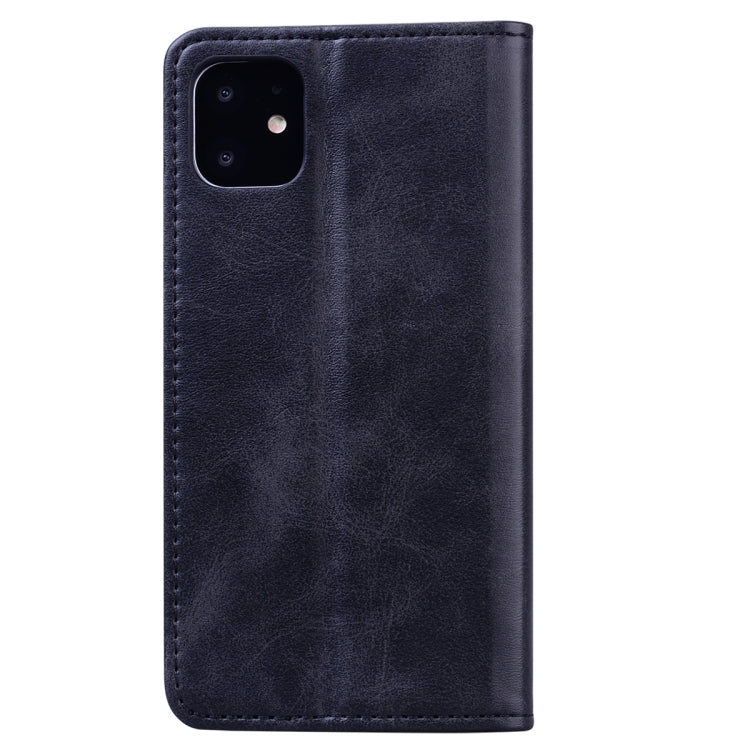 For iPhone 12 Pro Max Business Stitching Horizontal Flip Leather Case with Double Folding & Bracket & Card Slots & Photo Frame & Wallet