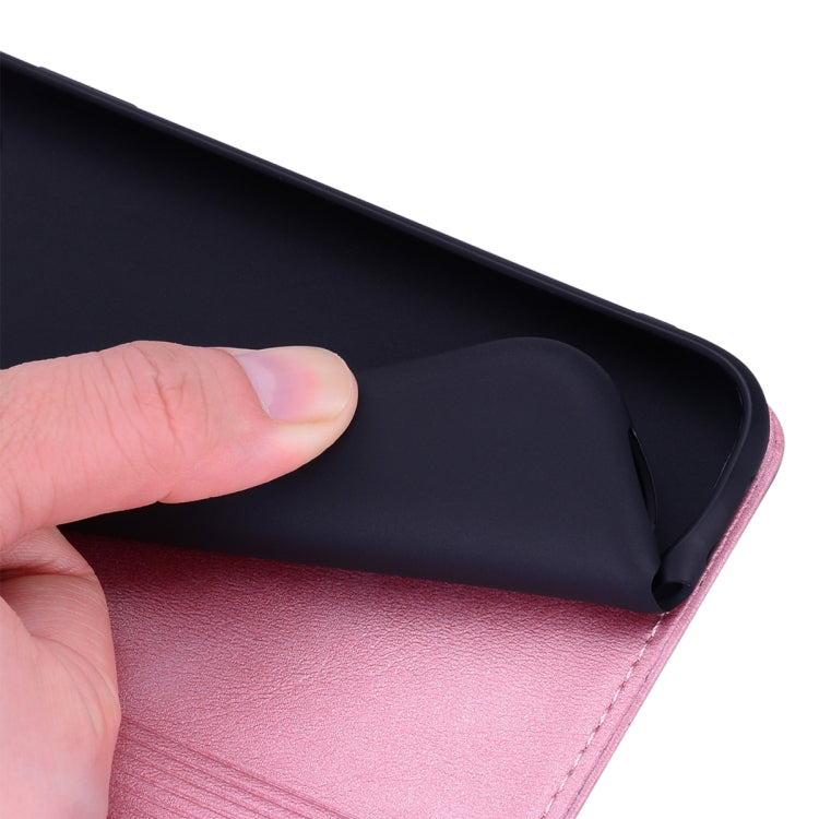 For iPhone 12 Pro Max Business Stitching Horizontal Flip Leather Case with Double Folding & Bracket & Card Slots & Photo Frame & Wallet