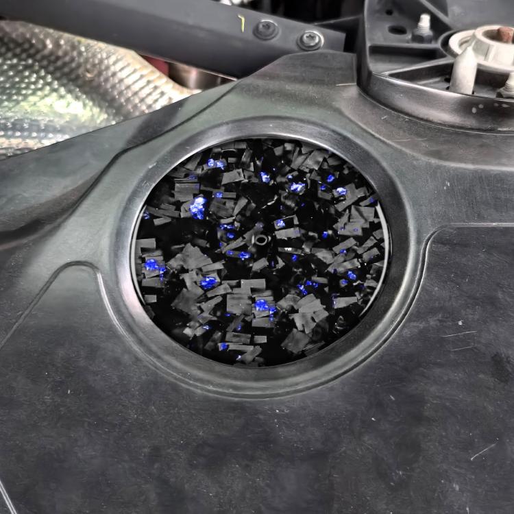 Forged Gold Foil Carbon Fiber Car Engine Compartment Side Decorative Sticker for Chevrolet Corvette C8 2020-, Left and Right Driver
