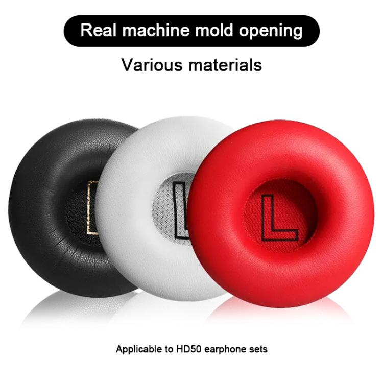 For Meizu HD50 1 Pair Protein Leather Snap-on Type Earphone Covers