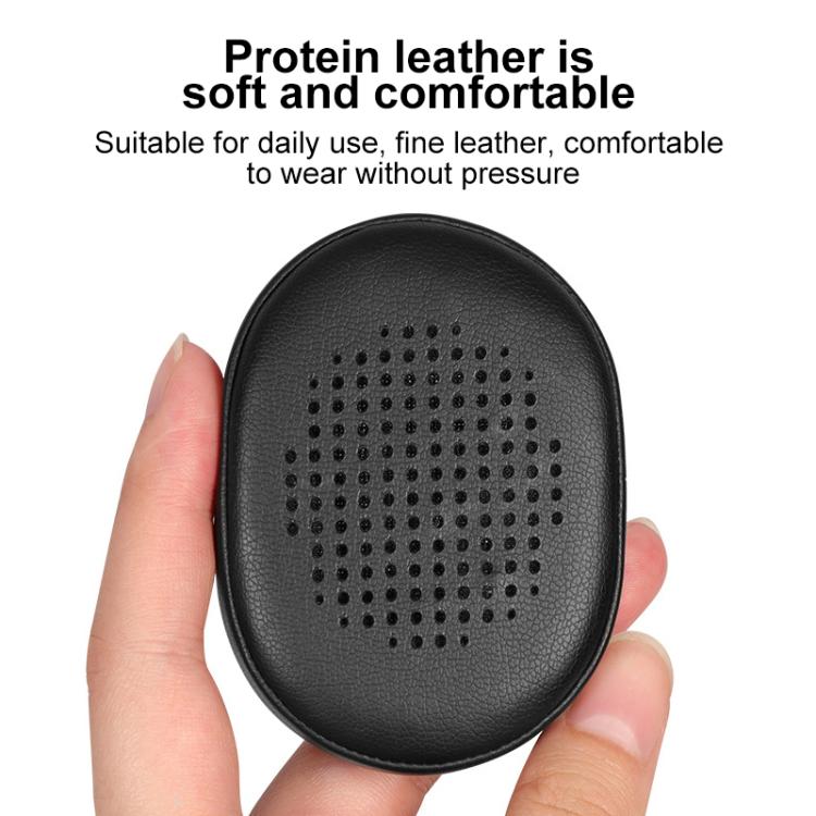 2pcs Snap-on Protein Leather Earpads For KEF M400 - Black