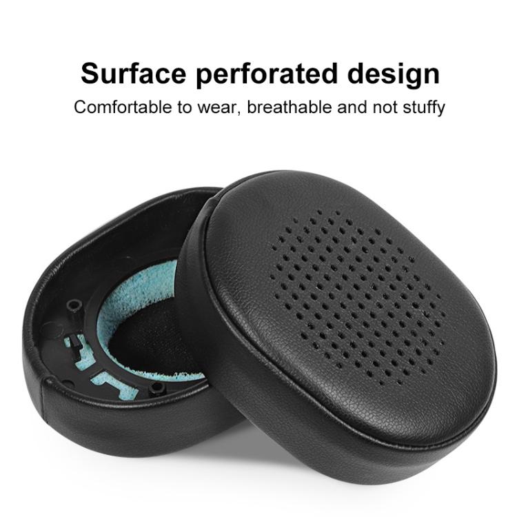 2pcs Snap-on Protein Leather Earpads For KEF M400 - Black