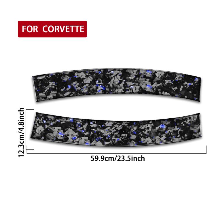 Forged Gold Foil Carbon Fiber Car Front Roof Decorative Sticker for Chevrolet Corvette C8 2020-, Left and Right Driver