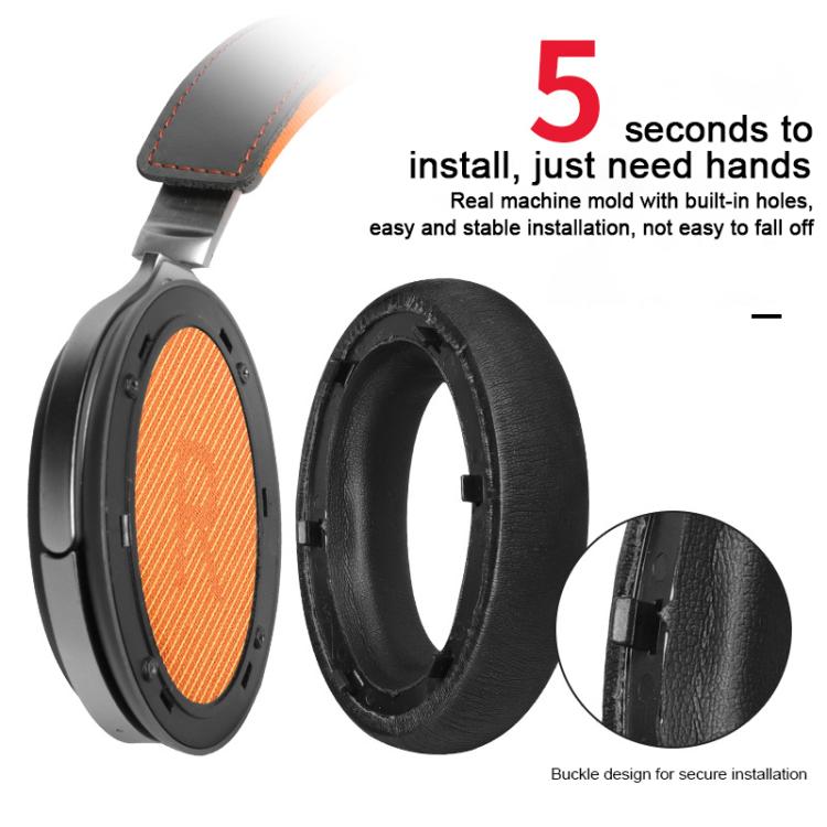 For Meizu HD60 2pcs Protein Leather Snap-on Type Earphone Covers