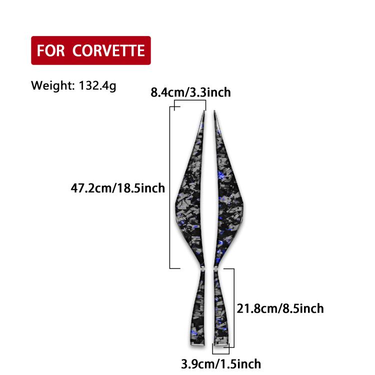 4pcs/Set Forged Gold Foil Carbon Fiber Car Door Armrest Side Decorative Sticker for Chevrolet Corvette C8 2020-, Left and Right Driver