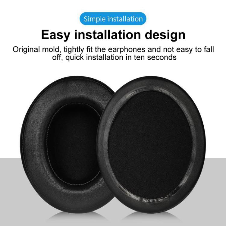 2pcs Insert Earpads For Xtrfy H1 / H2, Material:Protein Leather - Black
