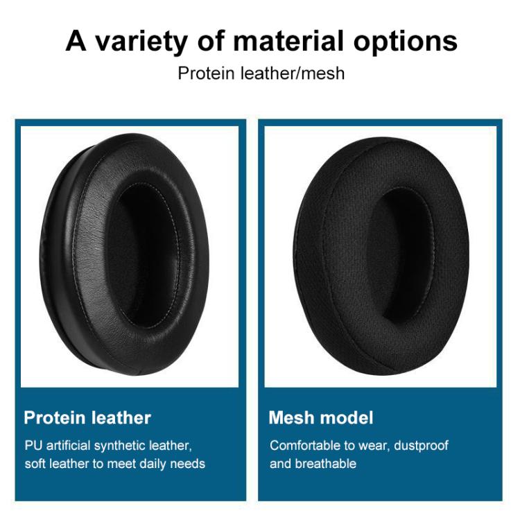 2pcs Insert Earpads For Xtrfy H1 / H2, Material:Protein Leather - Black
