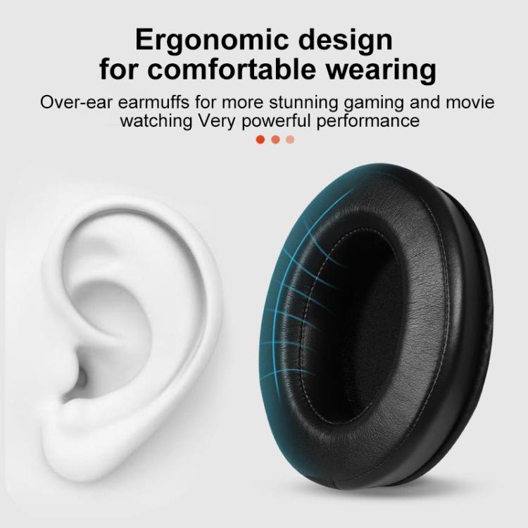 2pcs Insert Earpads For Xtrfy H1 / H2, Material:Protein Leather - Black