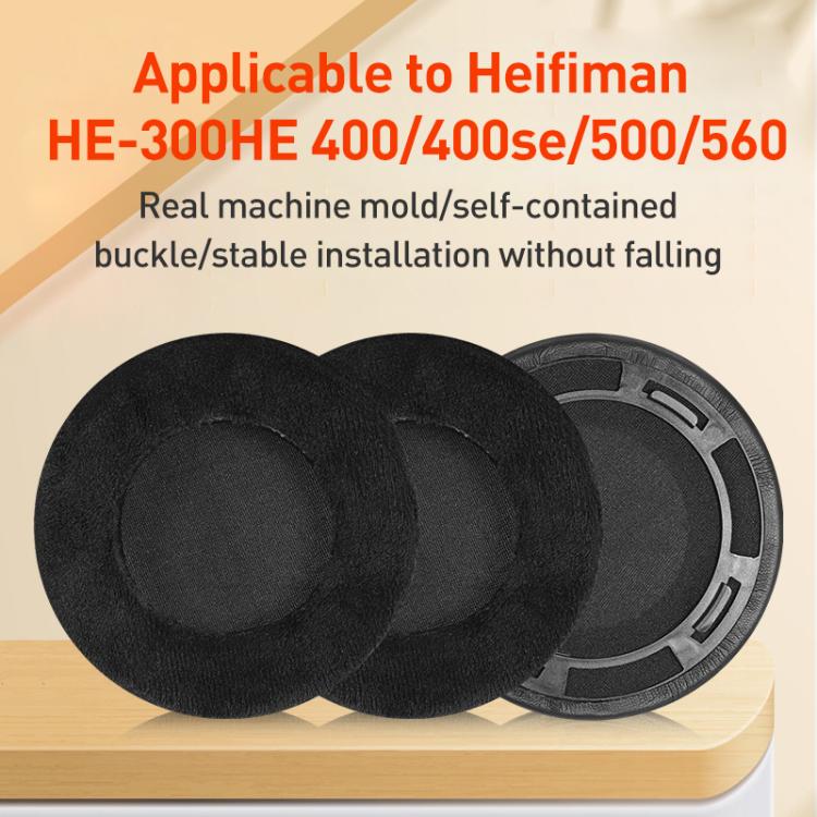 2pcs Flannel Replacement Earpads For HIFIMAN HE400 - Black